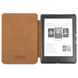 Kobo Glo, Kobo Glo HD en Kobo Touch 2.0 (6 inch) Lederen sleepcover hoes Cognac