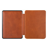 Kobo Glo, Kobo Glo HD en Kobo Touch 2.0 (6 inch) Lederen sleepcover hoes Cognac