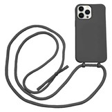 iPhone 13 Pro Max Telefoonhoes met koord Zwart