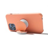 iPhone 13 Pro Max Telefoonhoes met koord en handige Socket Houder Oranje