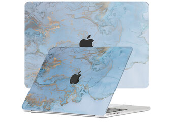 Lunso MacBook Air 13 inch (2022-2025) cover hoes - case - Marble Ariel