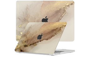 Lunso MacBook Air 13 inch (2022-2026) cover hoes - case - Sweet Caramel