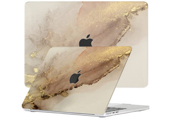 Lunso MacBook Air 13 inch (2022-2025) cover hoes - case - Sweet Caramel