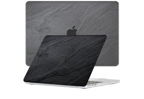 Lunso MacBook Air 13 inch (2022-2026) cover hoes - case - Black Stone