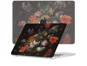 Lunso MacBook Air 13 inch (2022-2025) cover hoes - case - Stilleven met Bloemen