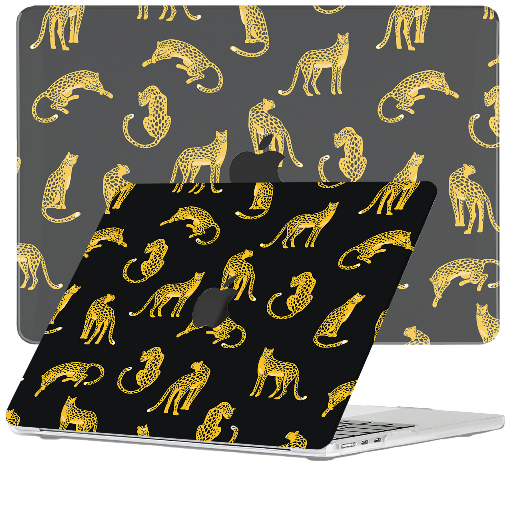Lunso - cover hoes - MacBook Air 13 inch M2 (2022) - Leopard Black