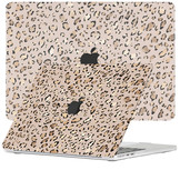 MacBook Air 13 inch (2022-2025) cover hoes case - Leopard Rose Gold - Model A2681 / A3113 / A3240