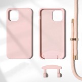 iPhone 13 Pro Telefoonhoes met koord Roze