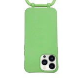 iPhone 13 Pro Telefoonhoes met koord Lime Groen