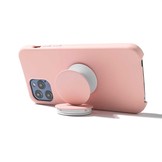 iPhone 13 Pro Telefoonhoes met koord en handige Socket Houder Roze