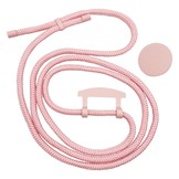 iPhone 13 Pro Telefoonhoes met koord en handige Socket Houder Roze