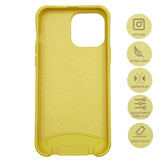 iPhone 13 Pro Telefoonhoes met koord en handige Socket Houder Geel