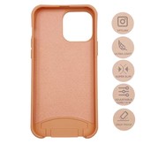 iPhone 13 Pro Telefoonhoes met koord en handige Socket Houder Oranje