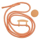 iPhone 13 Pro Telefoonhoes met koord en handige Socket Houder Oranje