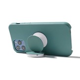 iPhone 13 Pro Telefoonhoes met koord en handige Socket Houder Donkergroen