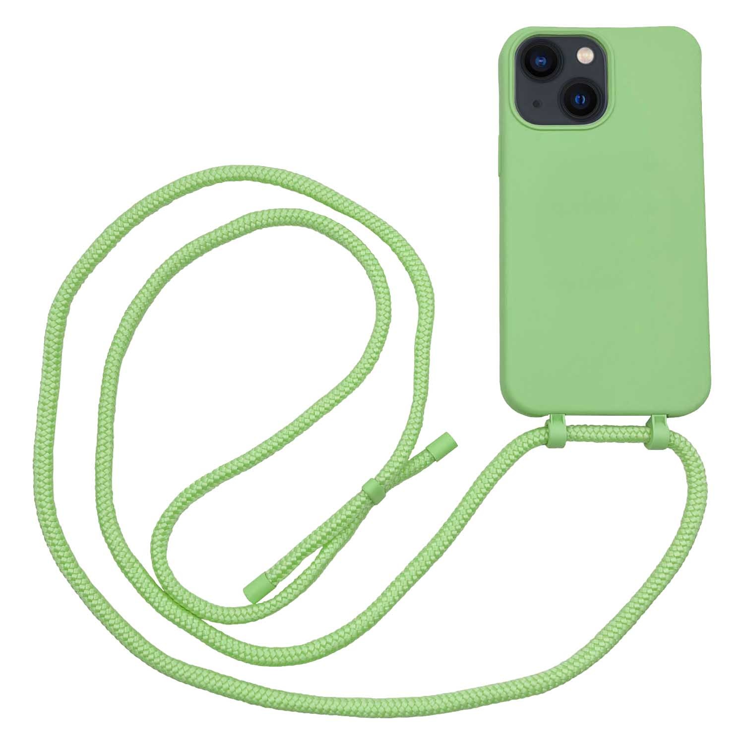 iPhone 13 Telefoonhoes met koord Lime Groen