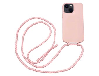 Høyde - iPhone 13 Mini - Telefoonhoes met koord - Roze