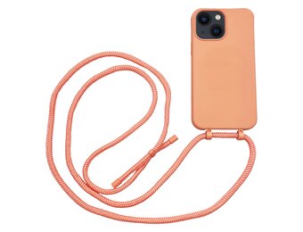 Høyde - iPhone 13 Mini - Telefoonhoes met koord - Oranje