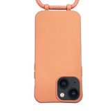 iPhone 13 Mini Telefoonhoes met koord Oranje