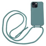 iPhone 13 Mini Telefoonhoes met koord Donkergroen