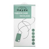 iPhone 13 Mini Telefoonhoes met koord en handige Socket Houder Zwart