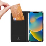 iPhone 14 Plus Slim Bookcase hoes Zwart