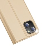 iPhone 14 Plus Slim Bookcase hoes - Goud