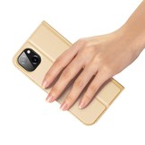 iPhone 14 Plus Slim Bookcase hoes - Goud