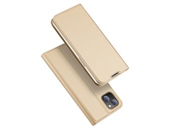 Dux Ducis - Slim bookcase hoes - iPhone 14 Plus - Goud