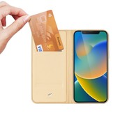 iPhone 14 Slim Bookcase hoes Goud