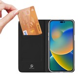 iPhone 14 Pro Slim Bookcase hoes Zwart