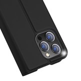iPhone 14 Pro Slim Bookcase hoes Zwart
