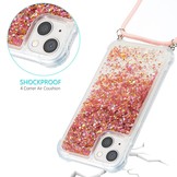 iPhone 14 Backcover hoes Glitter Rose Goud