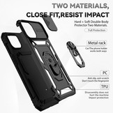 iPhone 14 Plus Armor backcover hoes met ringhouder Zwart