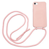 iPhone SE 2022, iPhone SE 2020, iPhone 8, iPhone 7 en iPhone 6(s) Telefoonhoes met koord Roze