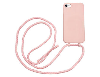 Høyde - iPhone SE (2022 / 2020) / 8 / 7 / 6(s) - Telefoonhoes met koord - Roze
