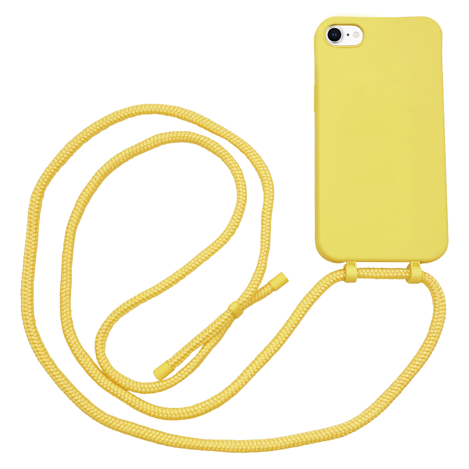 iPhone SE 2022, iPhone SE 2020, iPhone 8, iPhone 7 en iPhone 6(s) Telefoonhoes met koord Geel