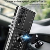 Samsung Galaxy Z Fold4 Armor Guard backcover telefoonhoes met ringhouder Zwart