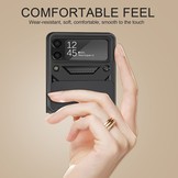 Samsung Galaxy Z Flip4 Armor Guard backcover telefoonhoes met ringhouder Zwart