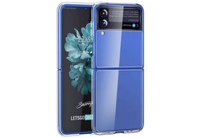 Lunso - Samsung Galaxy Z Flip4 - Backcover telefoonhoes - Transparant