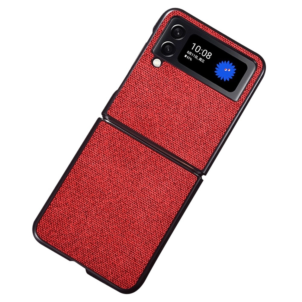Samsung Galaxy Z Flip4 Canvas cover hoes Rood