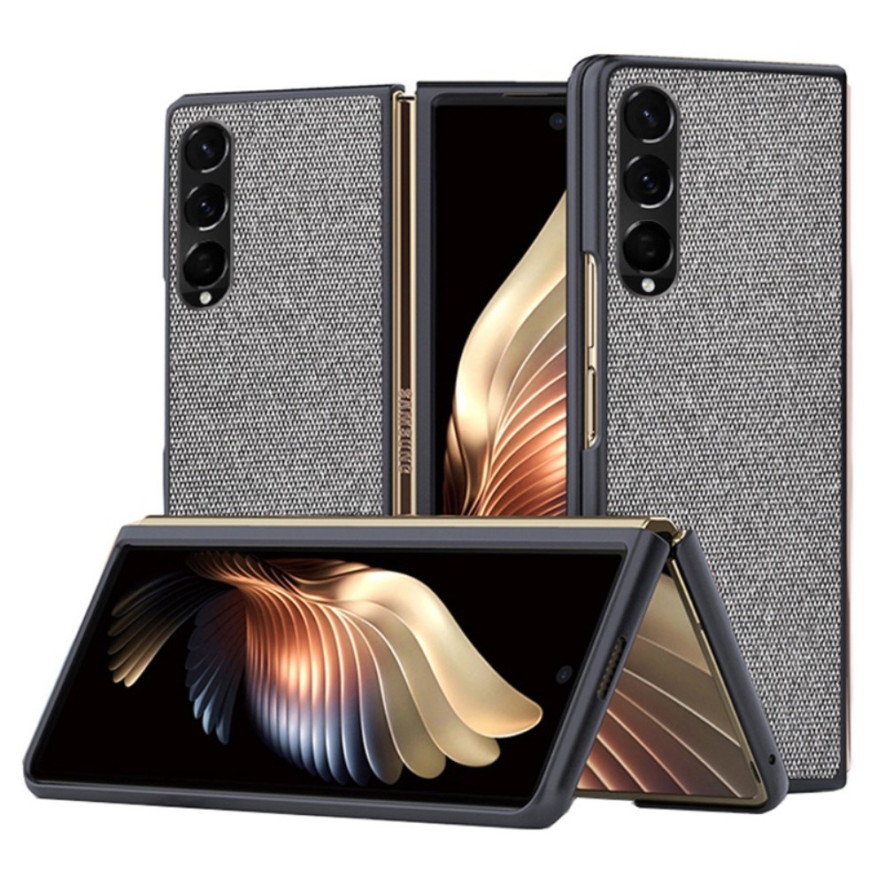 Samsung Galaxy Z Fold4 Canvas cover hoes Grijs