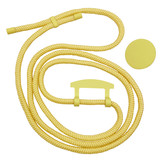 iPhone SE 2022, iPhone SE 2020, iPhone 8, iPhone 7 en iPhone 6(s) Telefoonhoes met koord + Socket Houder Geel