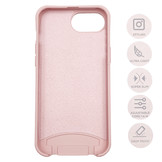 iPhone SE 2022, iPhone SE 2020, iPhone 8, iPhone 7 en iPhone 6(s) Telefoonhoes met koord + Socket Houder Roze