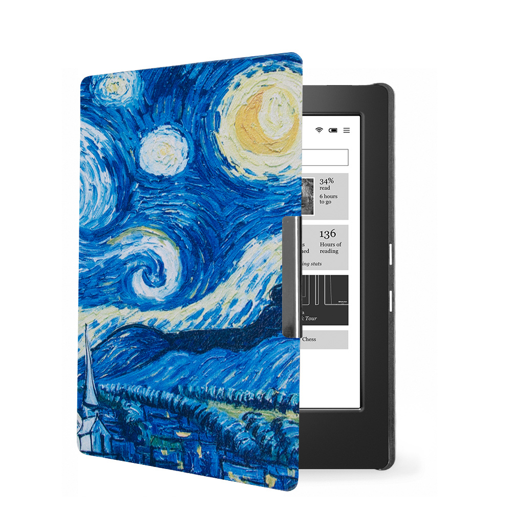 Lunso Kobo Aura H2o edition hoes cover Van Gogh