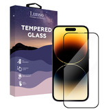 iPhone 14 Pro Gehard beschermglas met Zwarte Rand (Screenprotector)