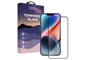Lunso - iPhone 14 - Gehard Beschermglas - Full Cover Screenprotector - Black Edge