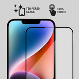 iPhone 14 Gehard beschermglas met Zwarte Rand (Screenprotector)