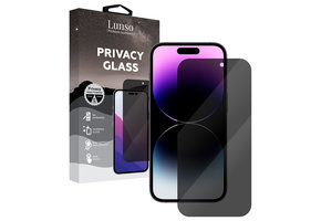 Lunso - iPhone 14 Pro Max - Privacy Glass - Gehard beschermglas