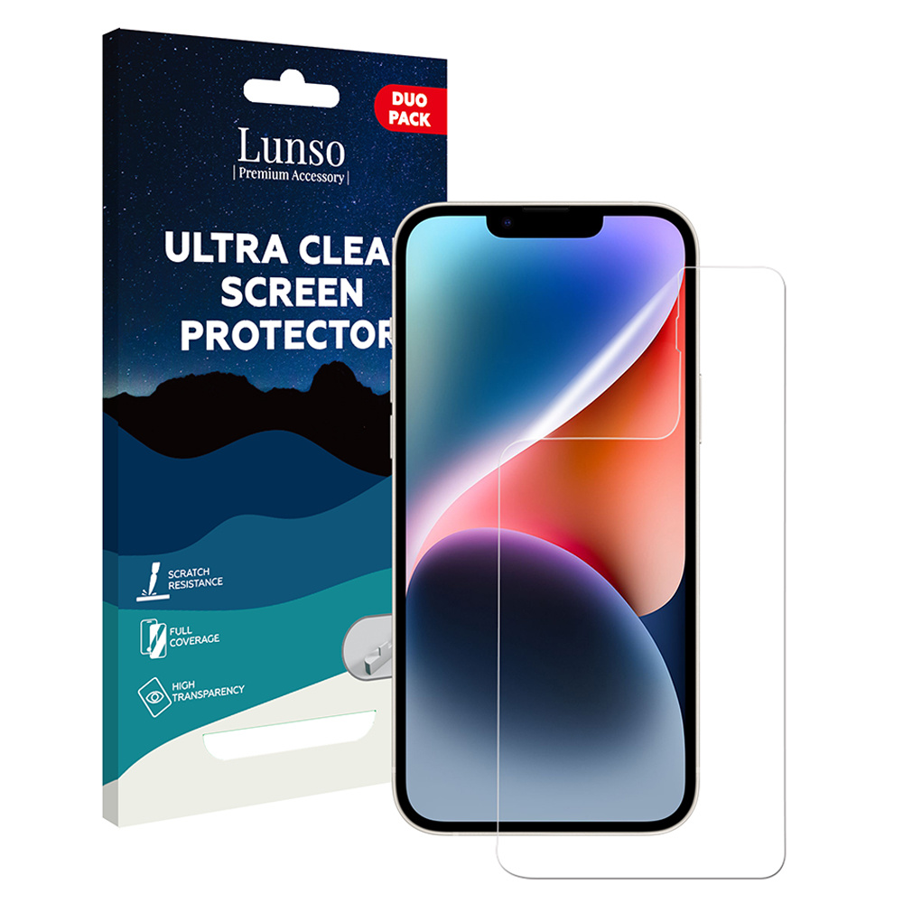 iPhone 14 Duo Pack (2 stuks) Beschermfolie Full Covered Screenprotector inclusief bevestiging tool